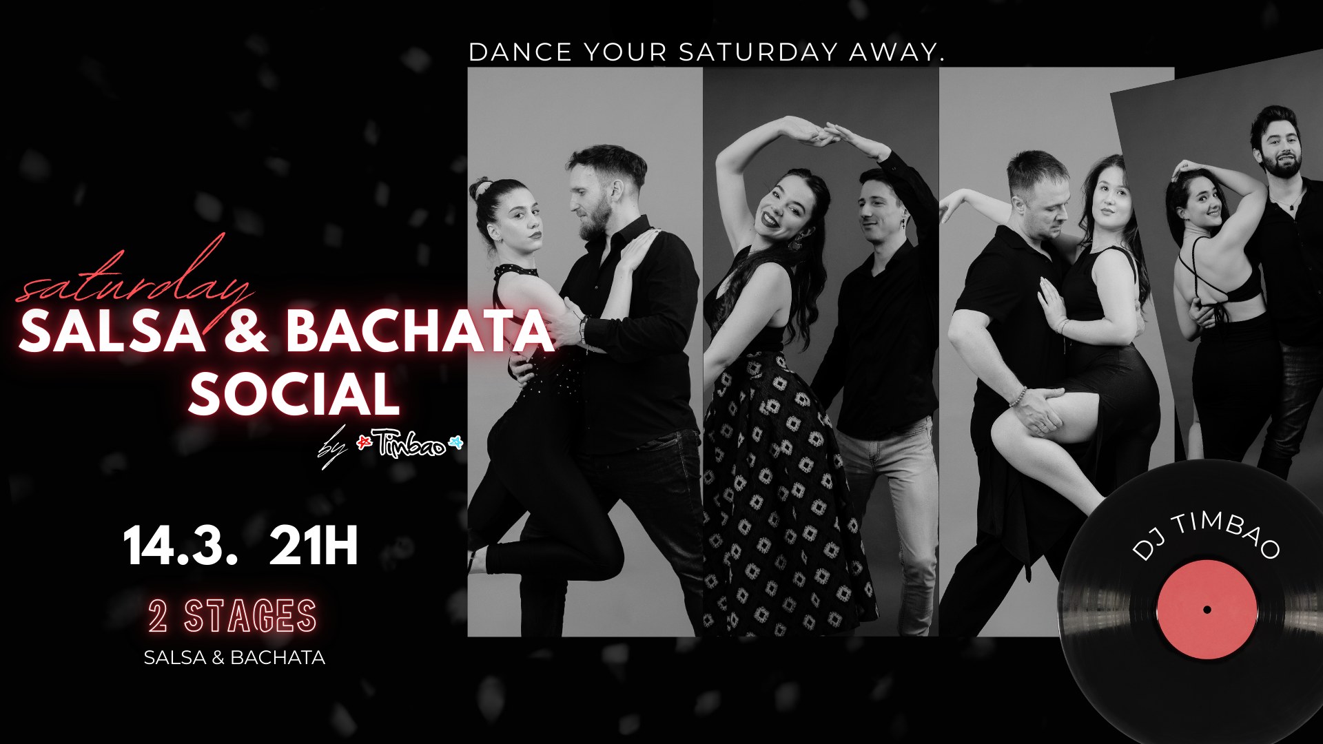 Tuesday salsa & bachata social 31.3. 21h 2 stages by TIMBAO
