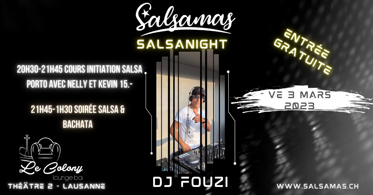 Ve 3 mars soirée salsa avec Salsamas et cours initiation salsa porto dès 20h30