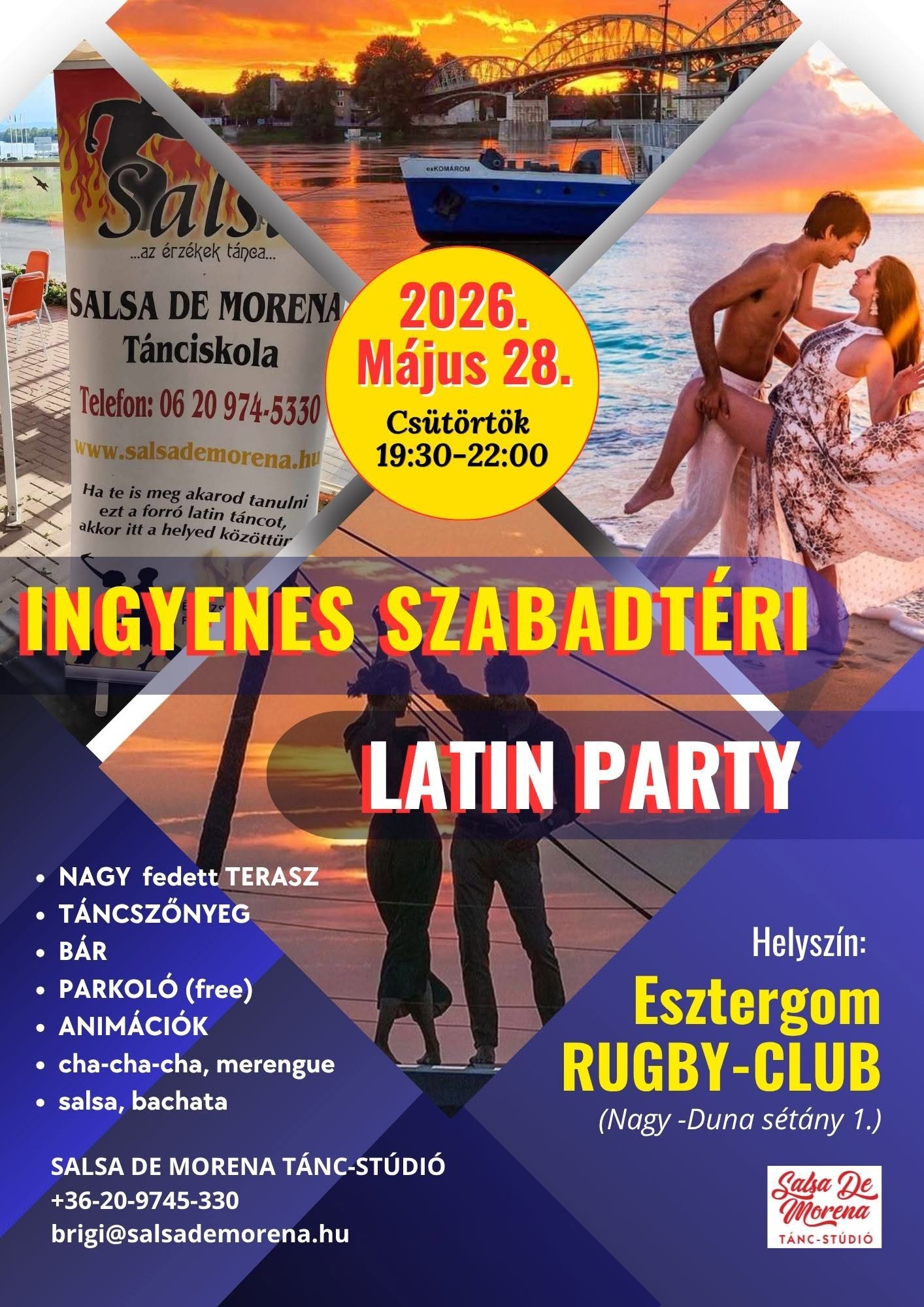 TÁNCOLJ A TERASZON 2026-ban is🌄 Latin party május 28💃🕺