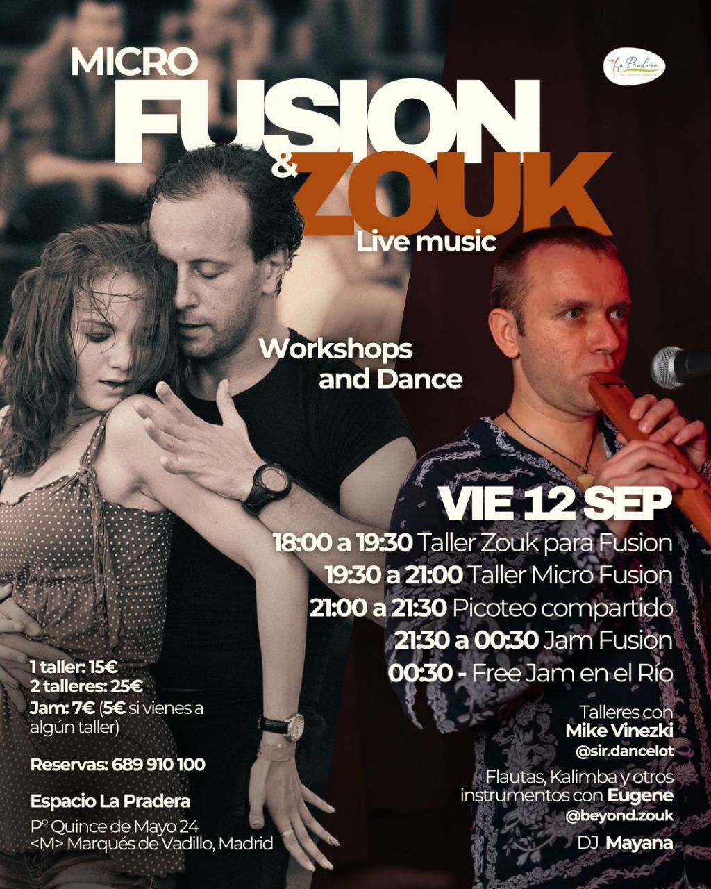 MICRO FUSION & ZOUK. Workshops and Dance (Live Music)