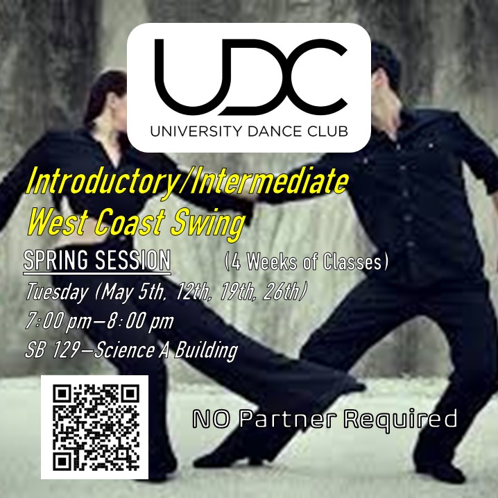 UDC Dance Classes: INTRO INTER WEST COAST SWING - SPRING SESSION