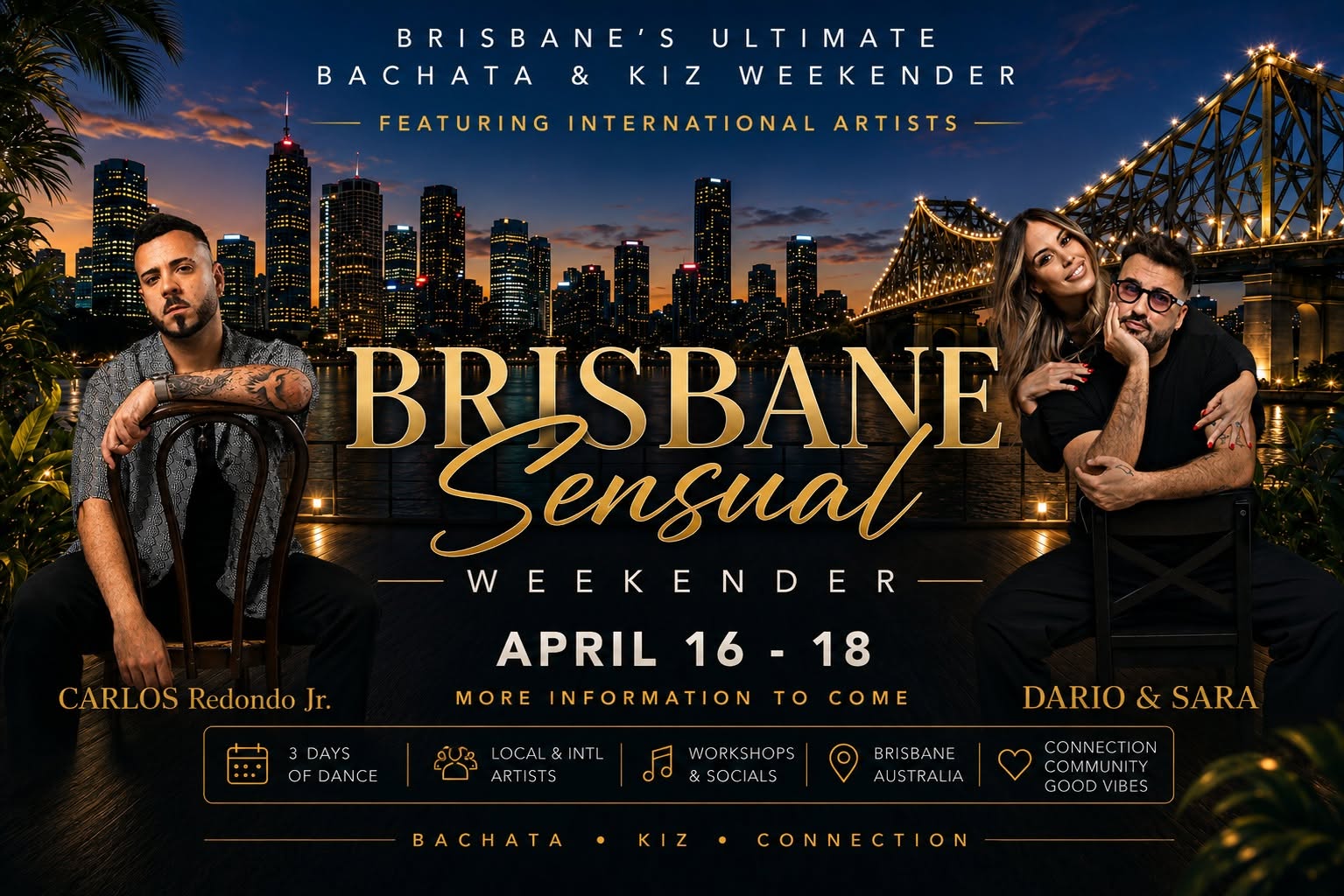 BRISBANE SENSUAL Weekender! 16-18 April 2027 - Ft. INTERNATIONAL GUESTS