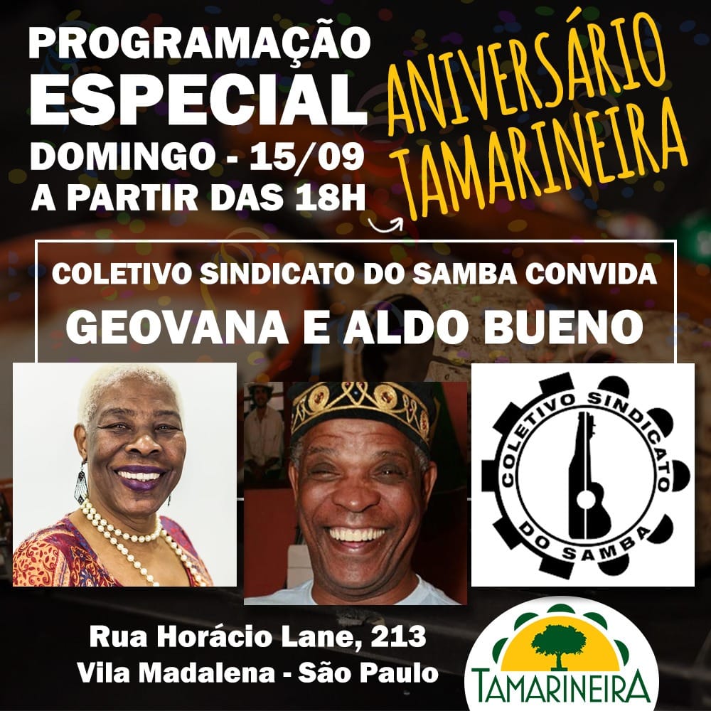 ANIVERSÁRIO DO TAMARINEIRA - Geovana, Aldo Bueno, Samba e Choro!