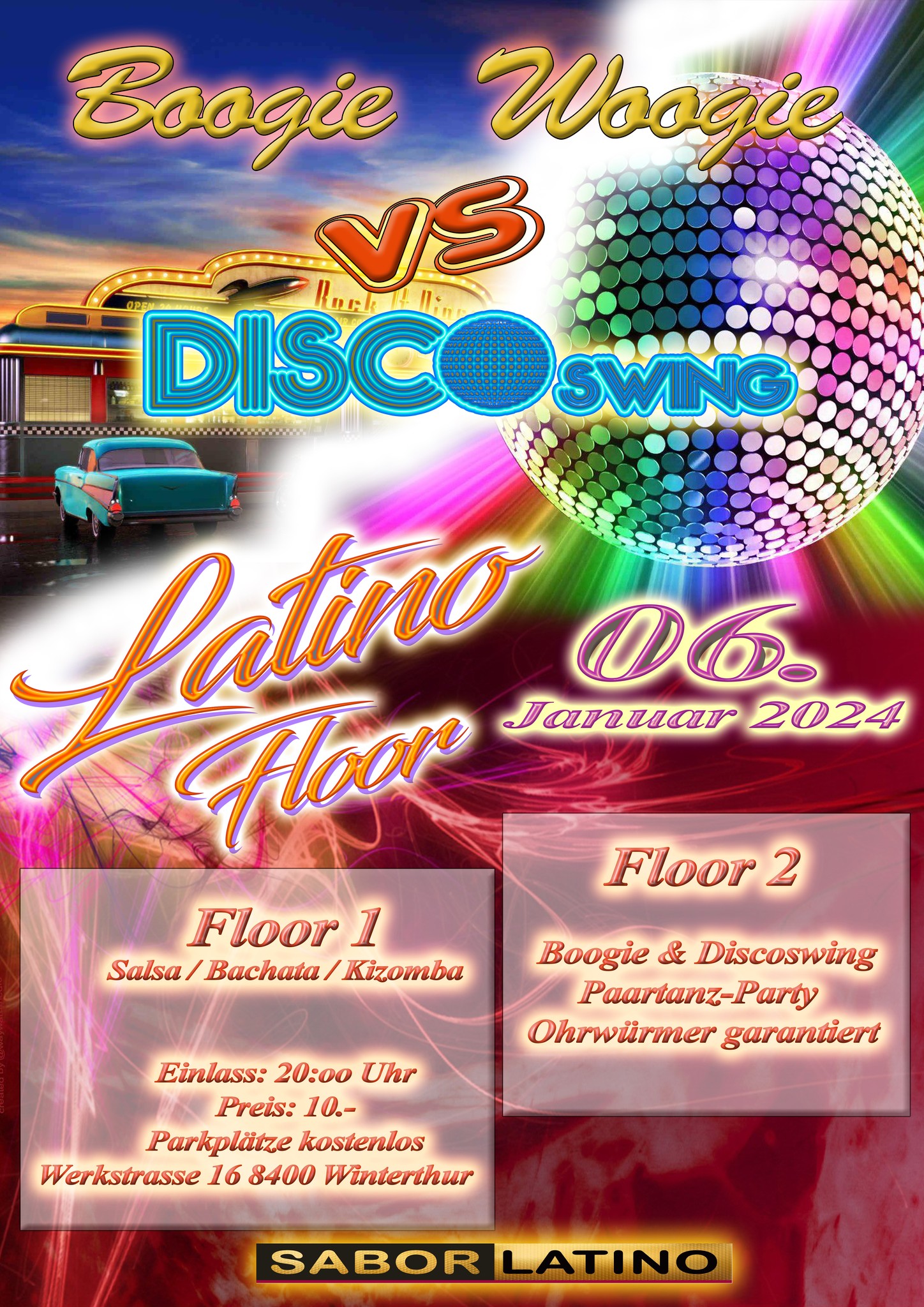 Boogie VS Discoswing (Fox) mit zusätzlichem LatinFloor