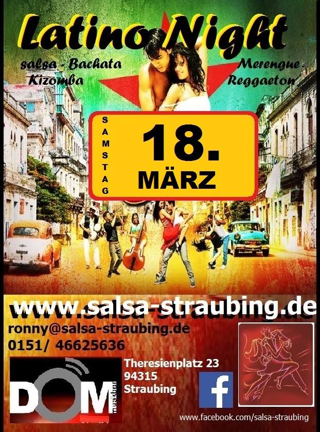 Latino Night Eintrittfrei wenn SALSA Straubing APP runterladenen
