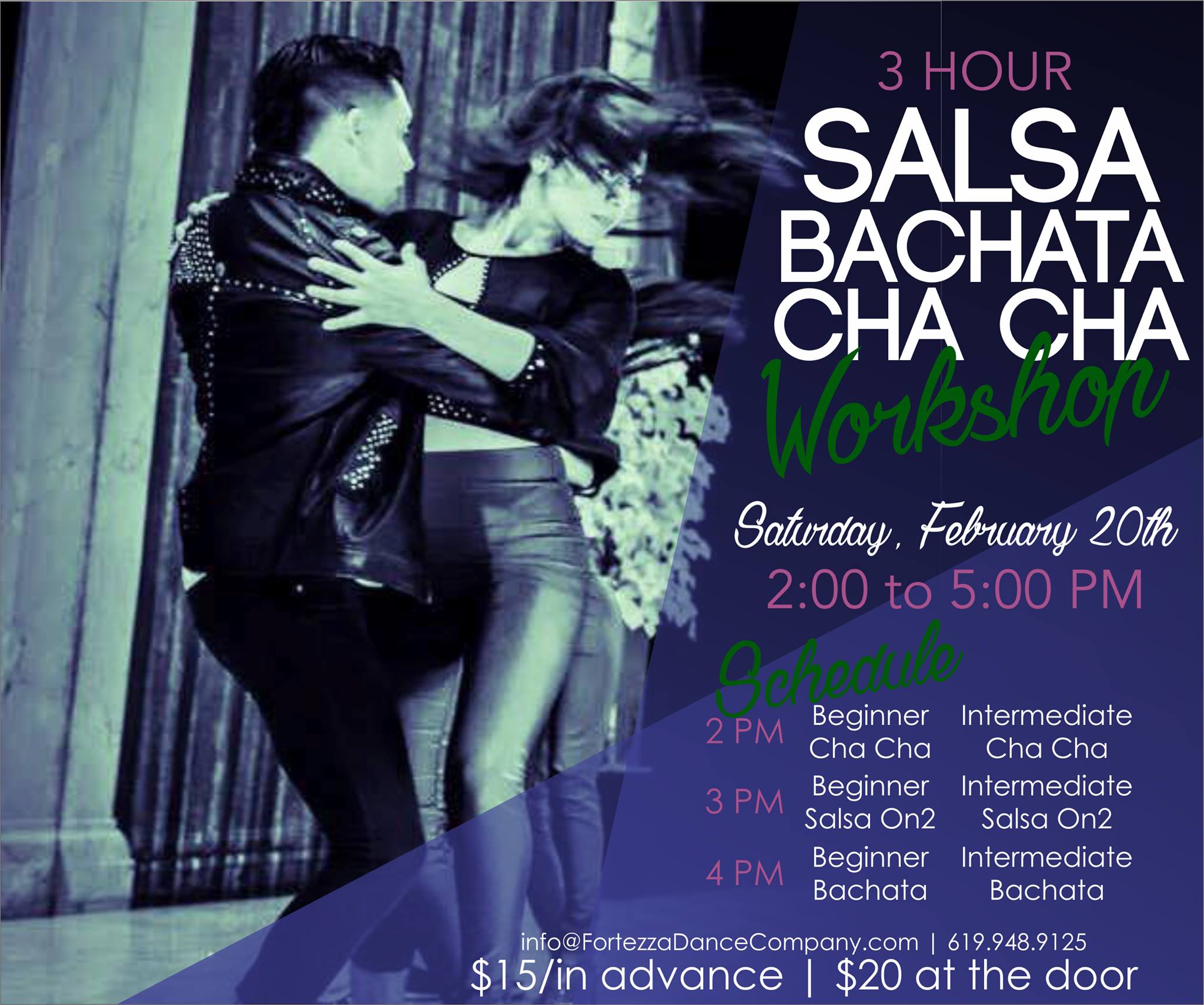 3 Hour *Salsa Bachata ChaCha Workshop*