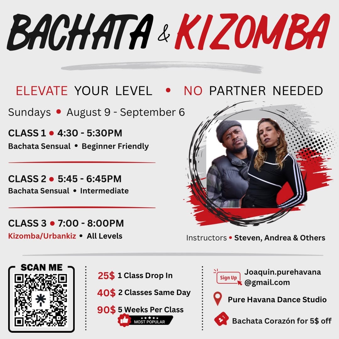 Bachata & Kizomba Classes with Steven ❤️🔥🔥