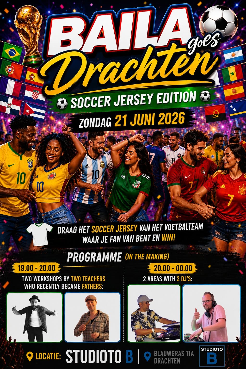 Sun. 21 6 26: BAILA goes Drachten: Soccer Jersey Edtion