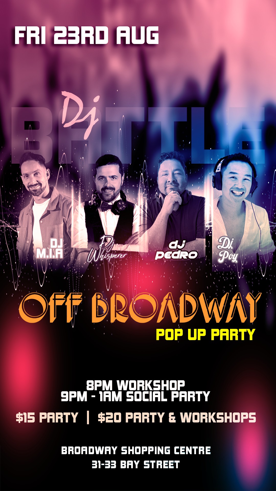Off Broadway Bachata and Salsa Pop up