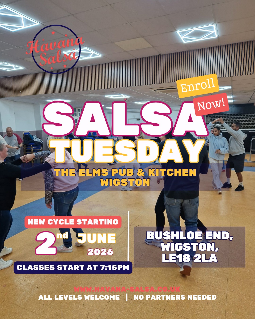 Brand New Beginner Salsa Cycle Tuesdays at The Elms, Wigston! ππΊ