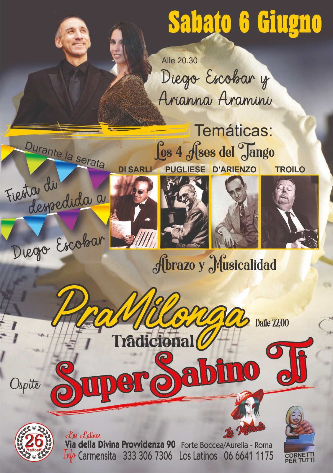 Special edition ‘La tradicional del sabato💃SuperSabino tdj🎵Seminario💃Festa Despedida D.Escobar
