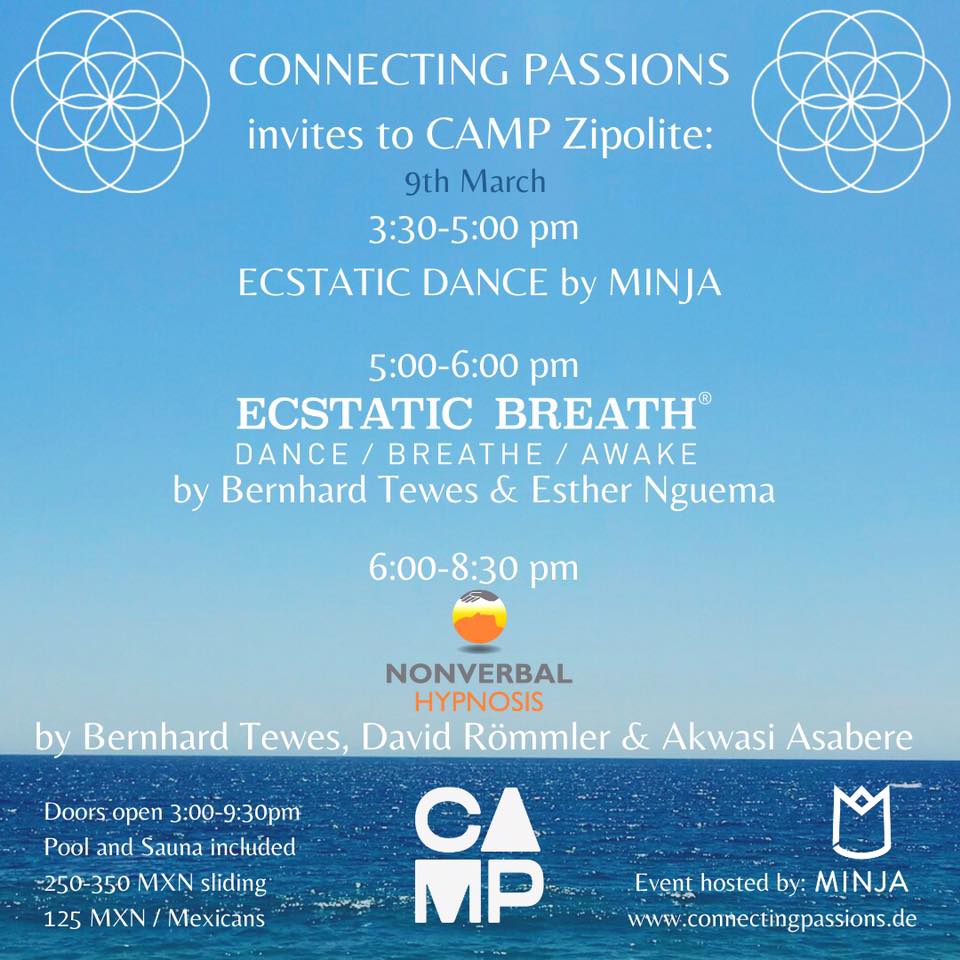 Connecting Passions invites to CAMP Zipolite Mexico
