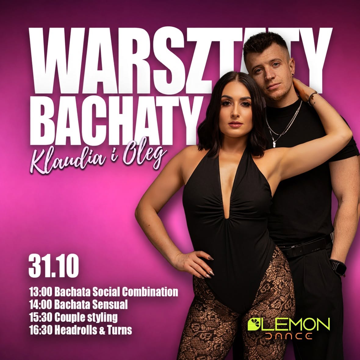 Warsztaty BACHATY Klaudia & Oleg w LEMON Dance!