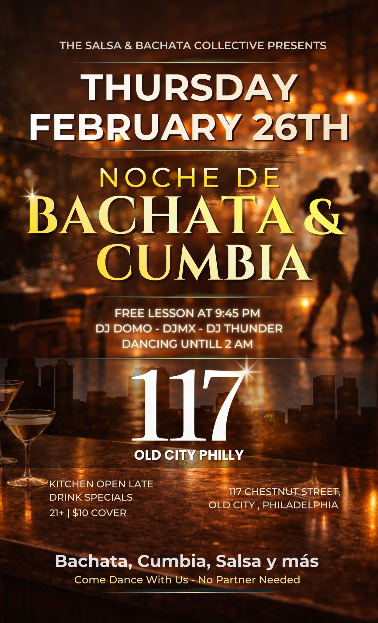 Noche de Bachata y Cumbia at 117 Old City