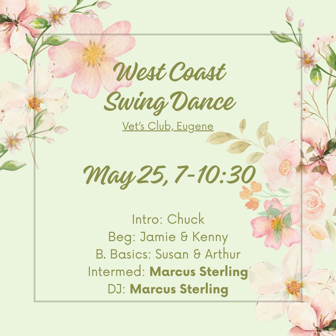 Weekly West Coast Swing Dance