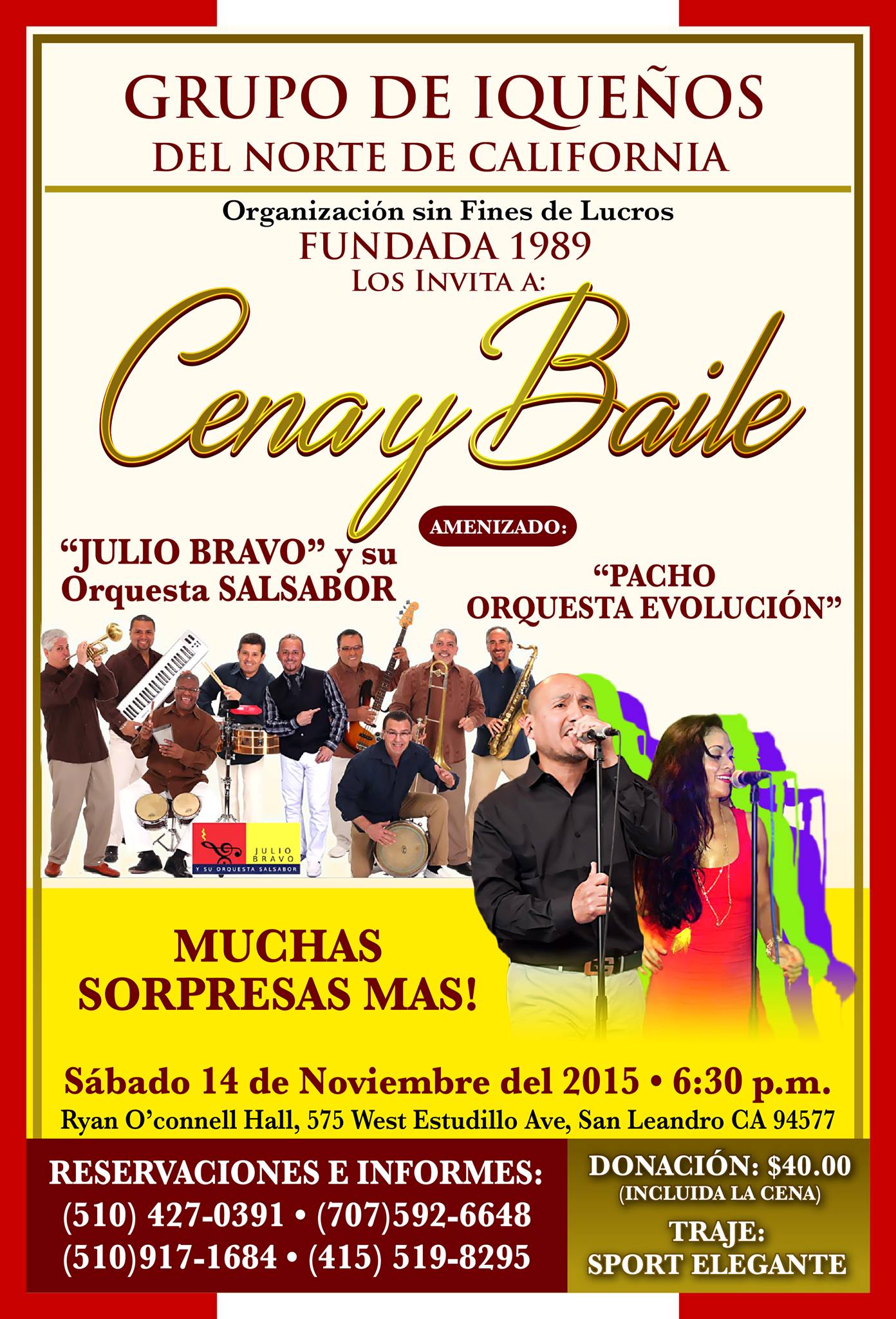 Gran Cena Bailable del Grupo de Iqueños del Norte de California