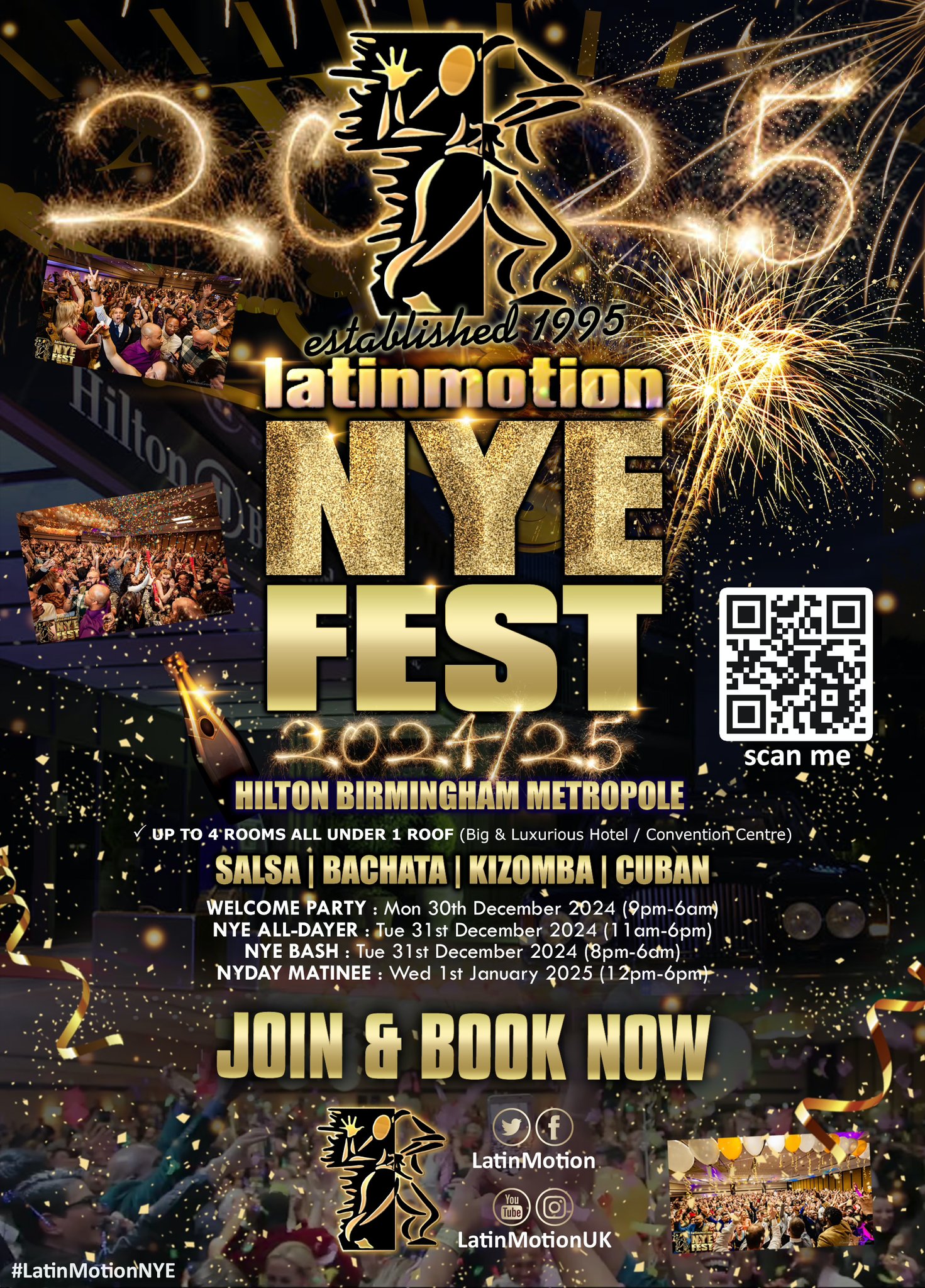 JOIN NOW > LatinMotion NYE FEST 2024 25 ★ Hilton Birmingham Metropole, UK