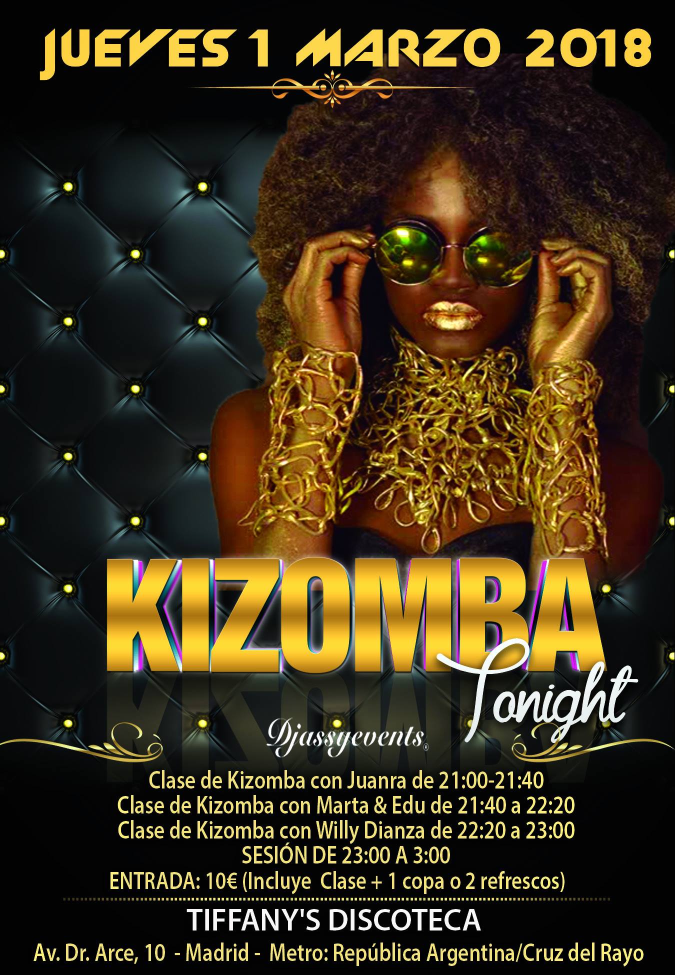 ★★Kizomba Tonight★★Jueves 1 de Marzo en Tiffany's Discoteca★★