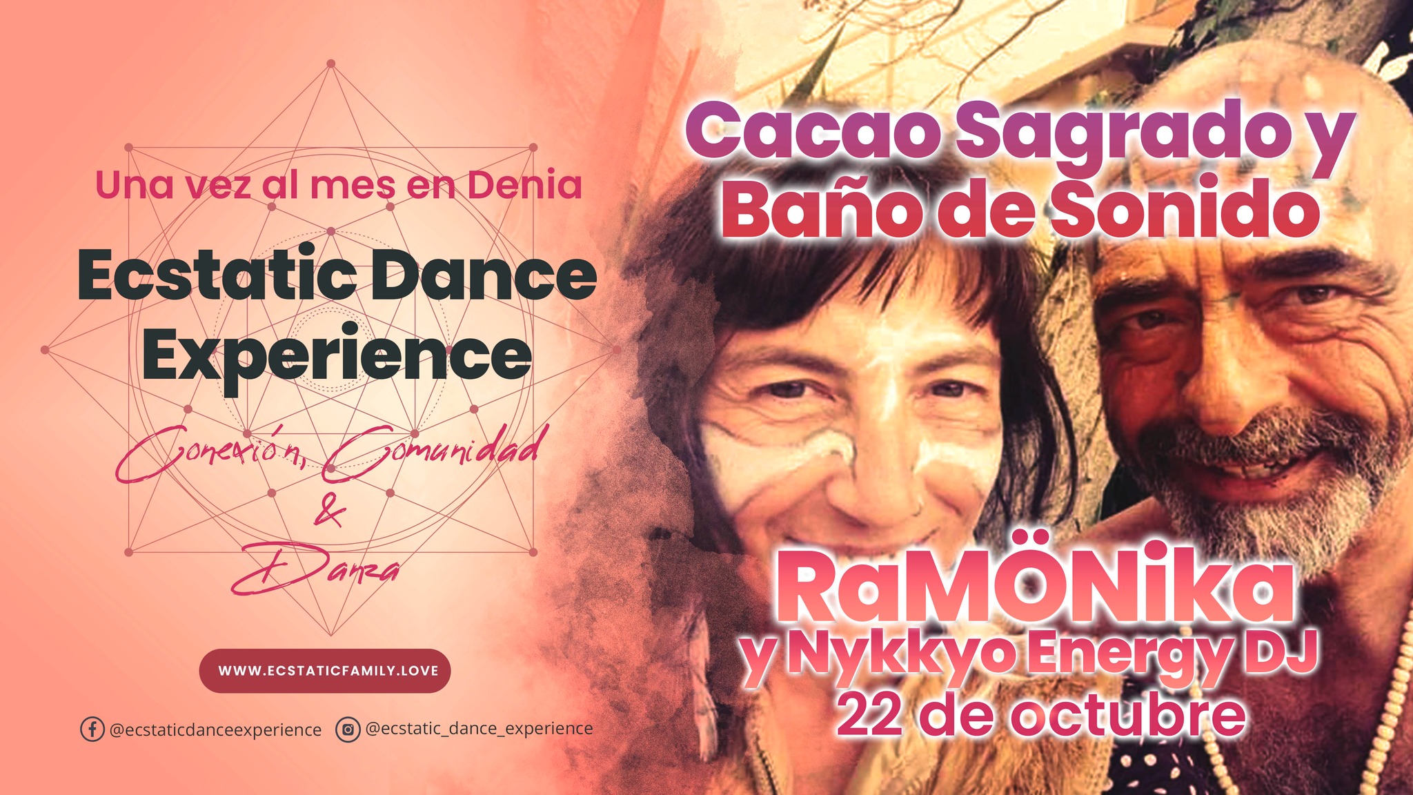 Ecstatic Dance Experience I Cacao Sagrado y Baño de Sonido I RaMÖNika I Nykkyo Energy DJ