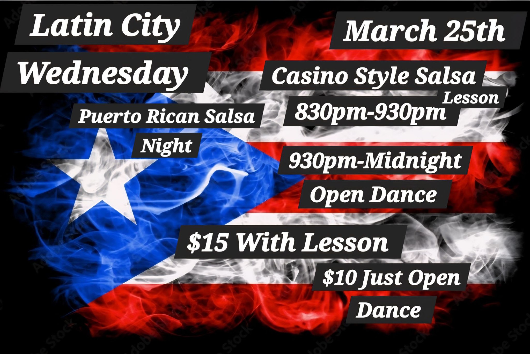 Latin City Wednesday - Puerto Rican Salsa Night π΅π·