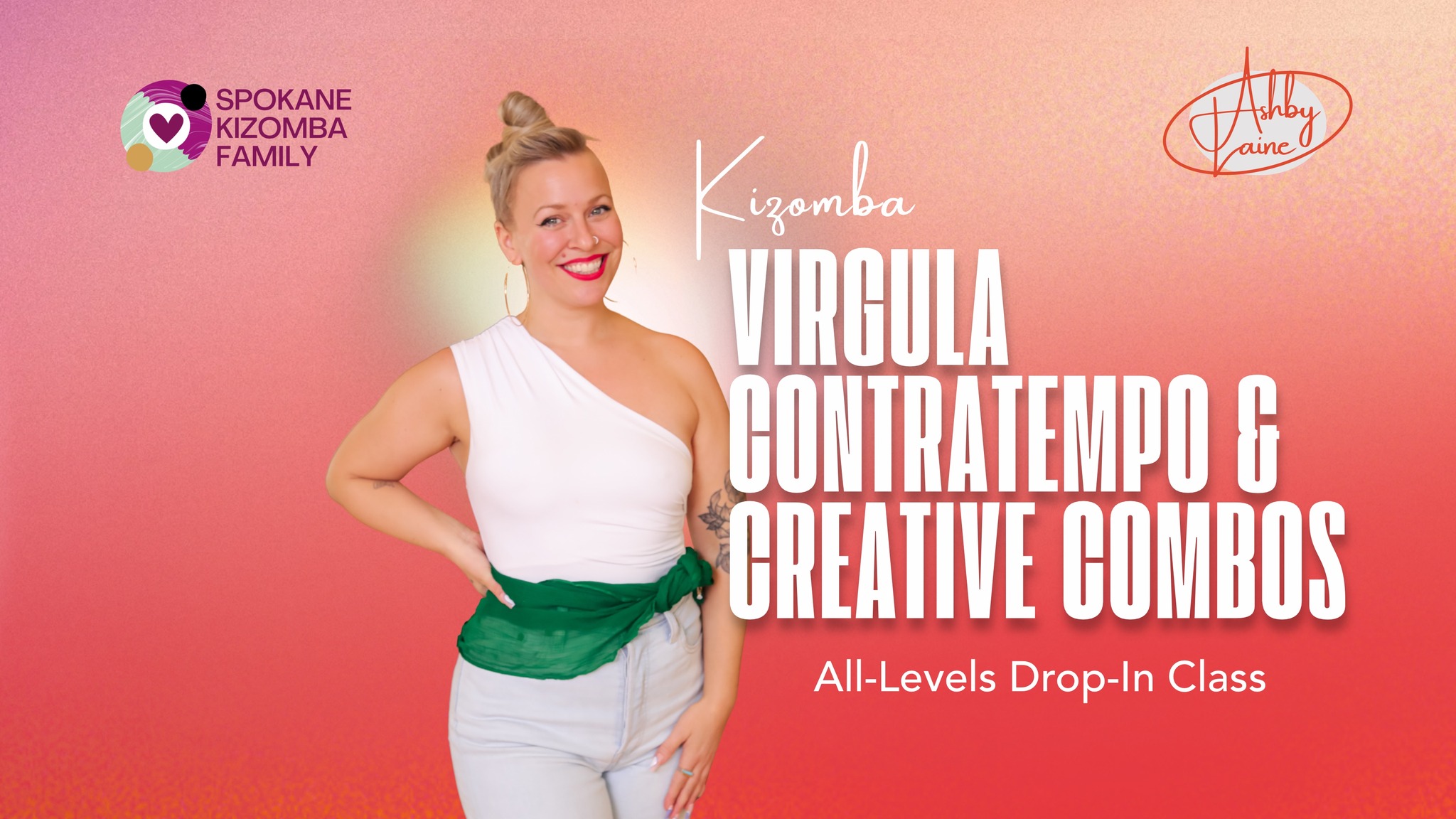 Virgulas, Contratempos, and Creative Combos: All-Levels Drop-In Kizomba Class with Ashby Laine