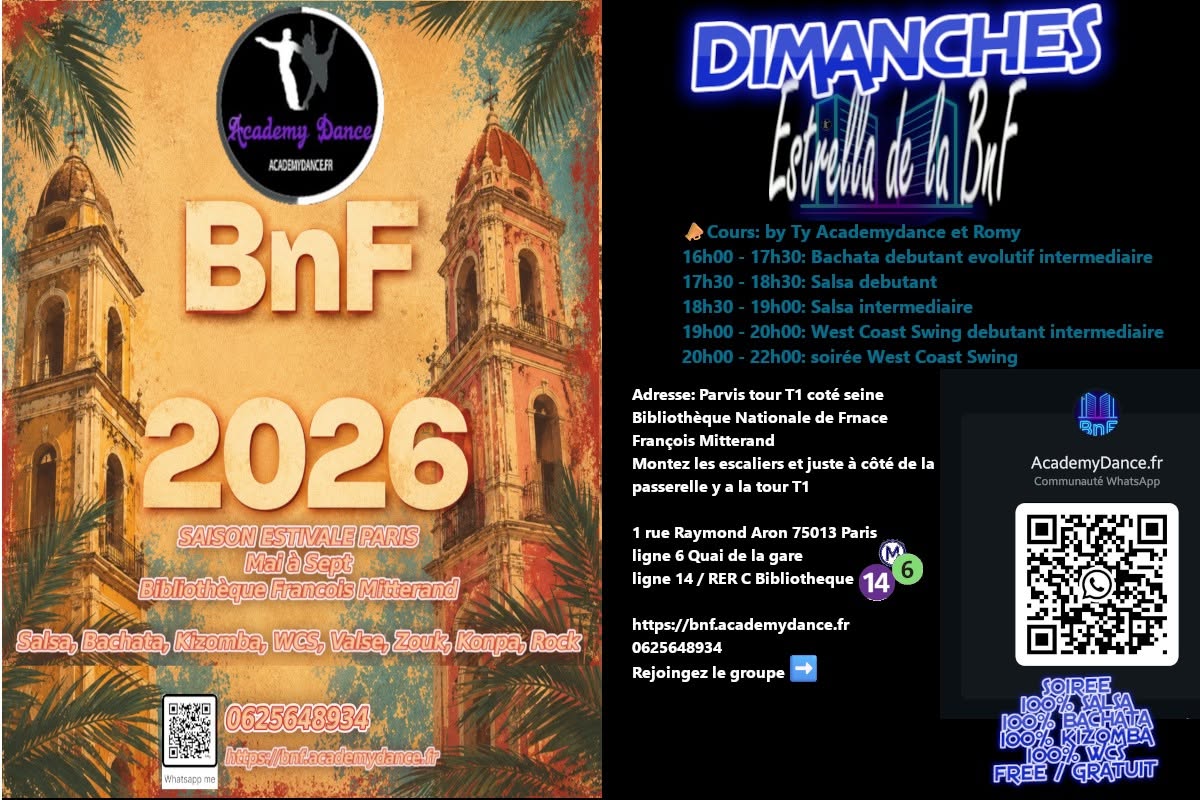 Estrella de la BnF 2026: Dimanche cours et danse