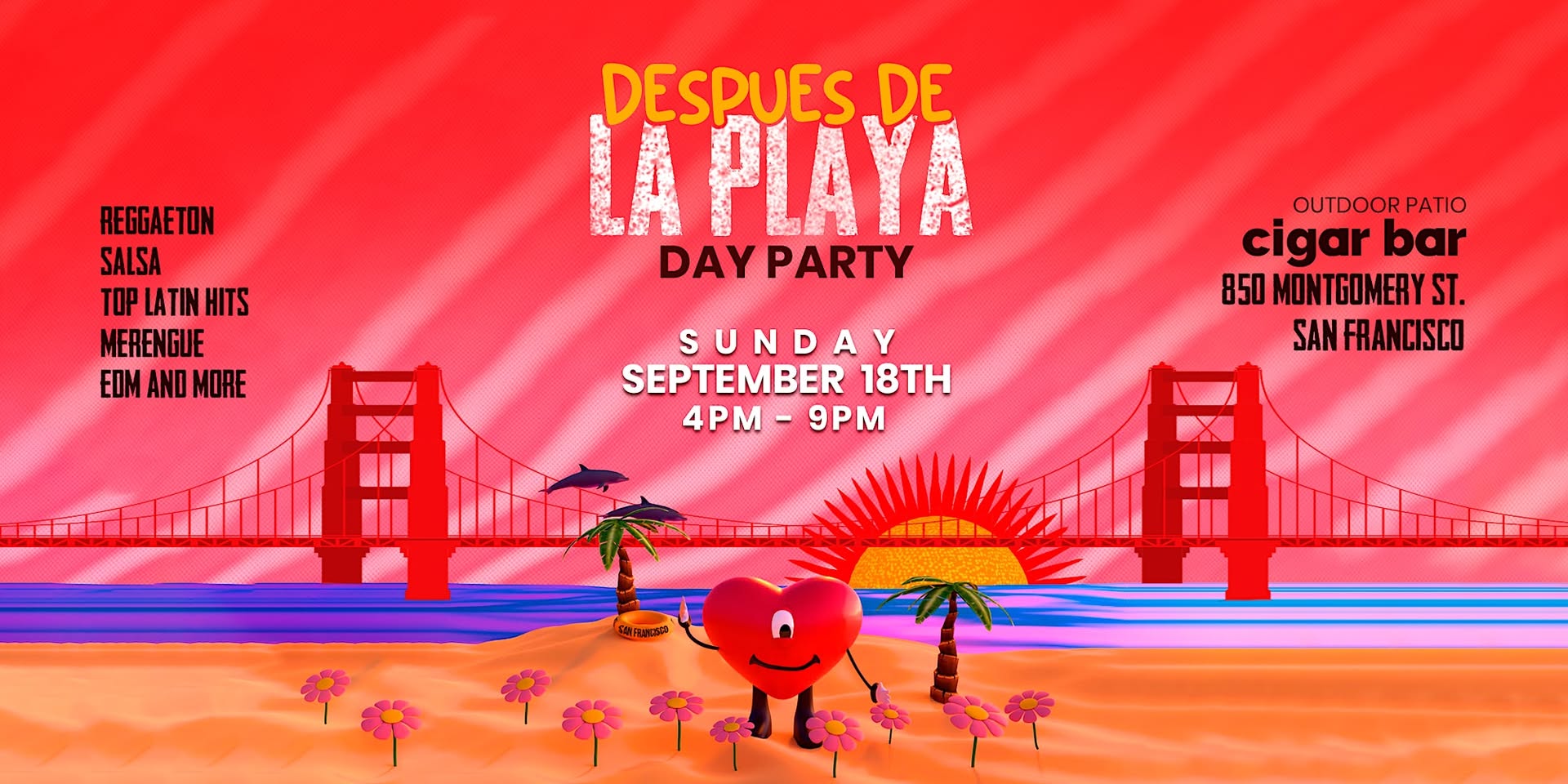 "DESPUES DE LA PLAYA" OUTDOOR DAY PARTY SEPT 18TH SAN FRANCISCO