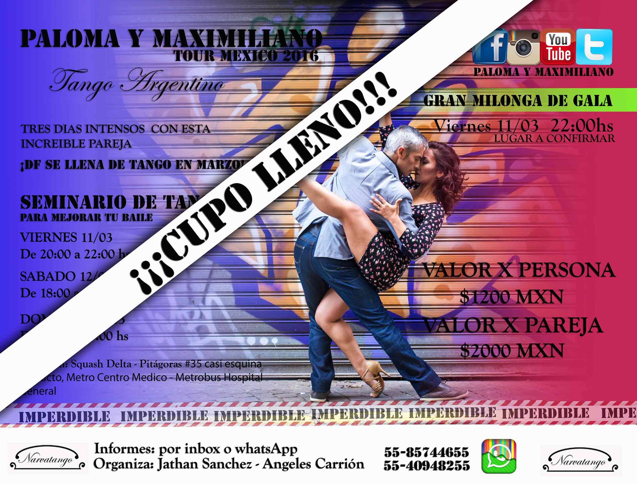 Paloma y Maximiliano ¡GENIOS DEL TANGO! PRONTO EN MEXICO, D.F.!