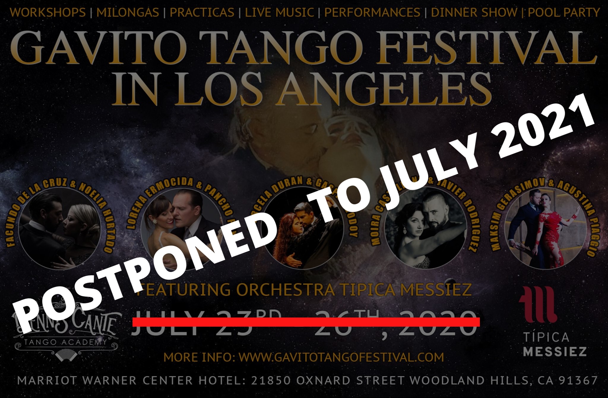 Gavito Tango Festival is Postponed to July 2021