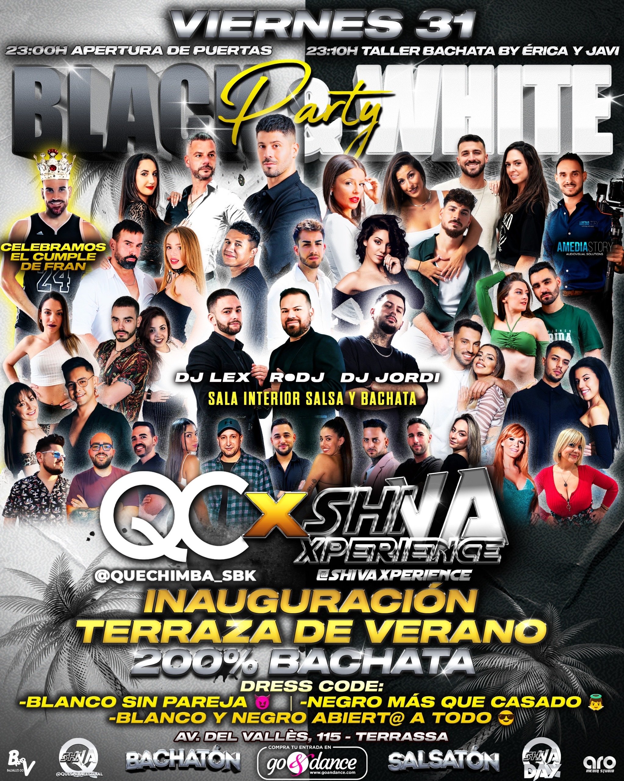 ?? GRAN INAUGURACIÓN TERRAZA DE VERANO ?? BLACK & WHITE PARTY ?? QC x SHIVA ?? VIERNES 31 DE