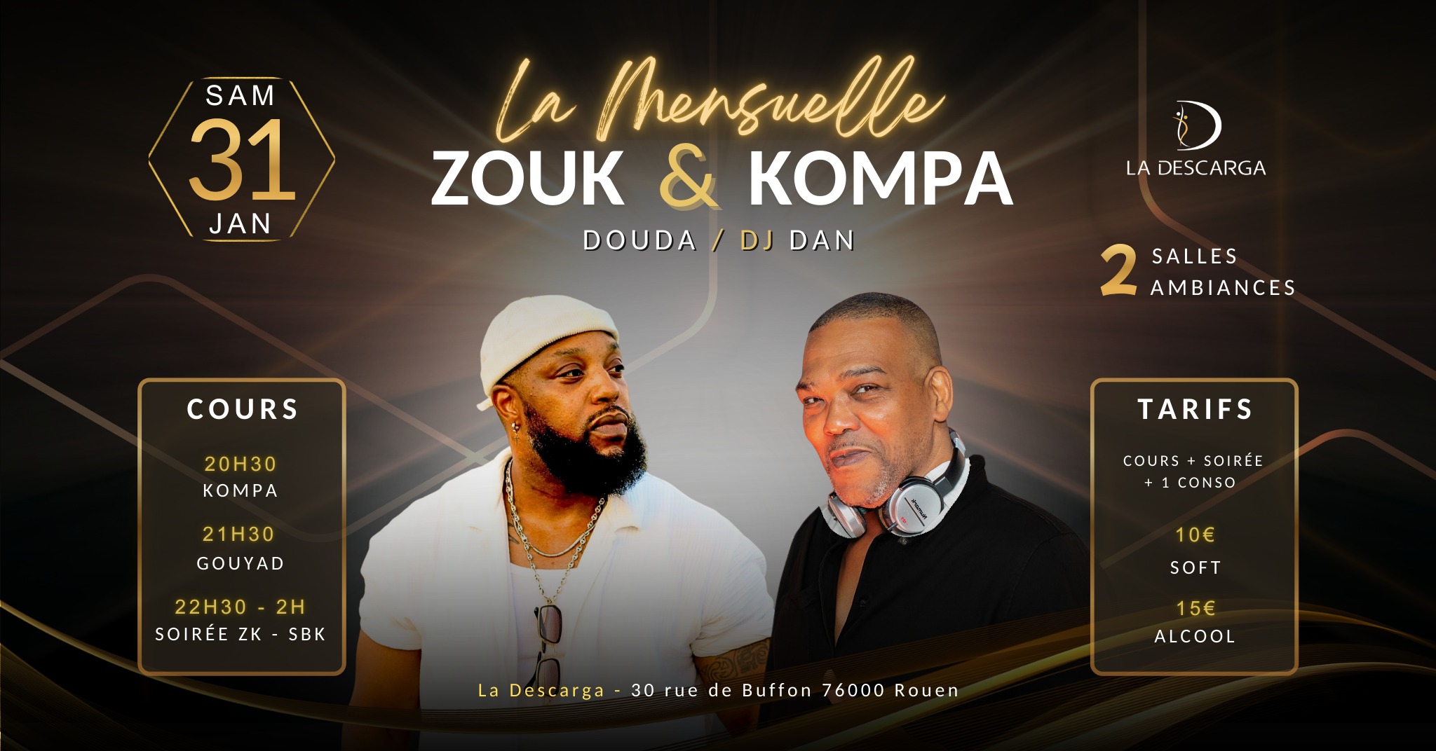 La Mensuelle Zouk Kompa ร la Descarga
