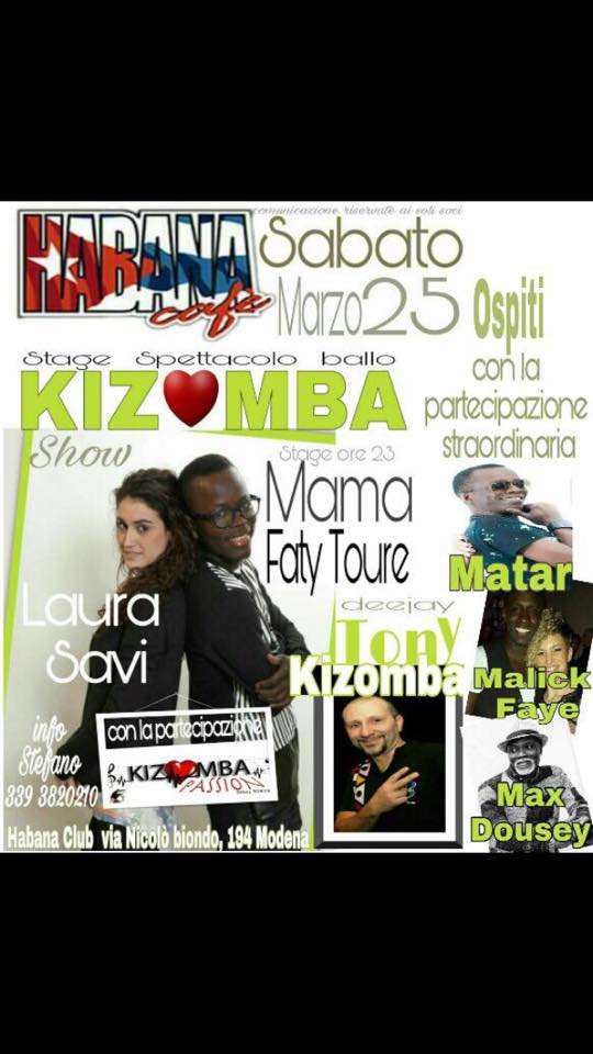 Habana Cafè - Inaugurazione Sala Kizomba con Mama Faty Toure