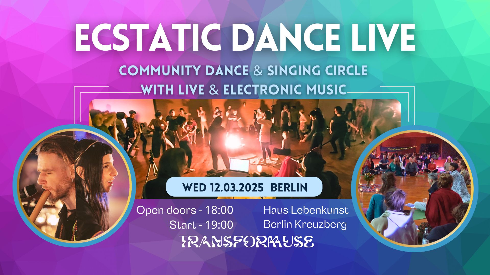 Postponed: Ecstatic Dance LIVE - Community Dance & Singing with LIVE & Electronic Music