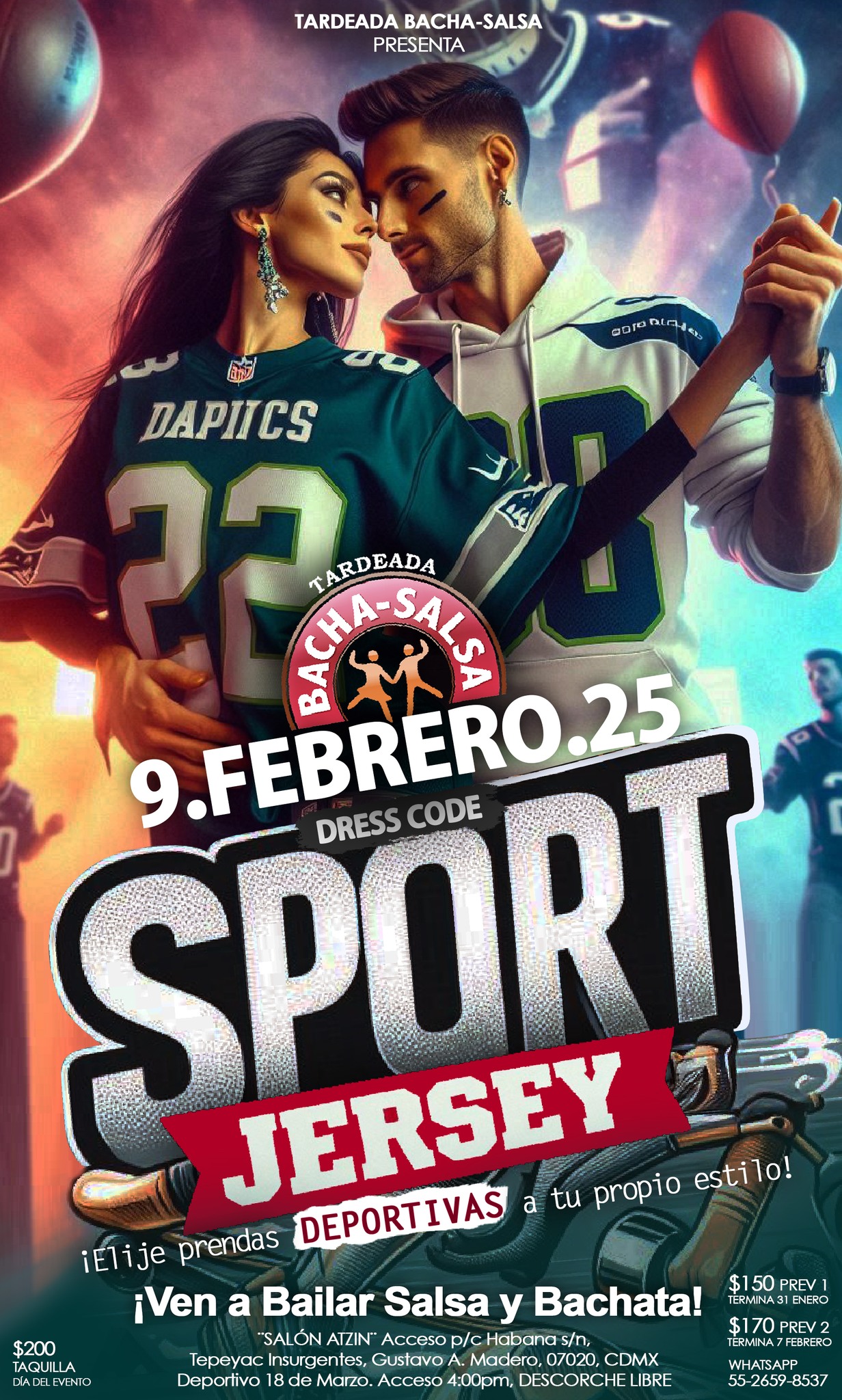 Tardeada Bacha-Salsa SPORT JERSEY 9 de FEBRERO!!!