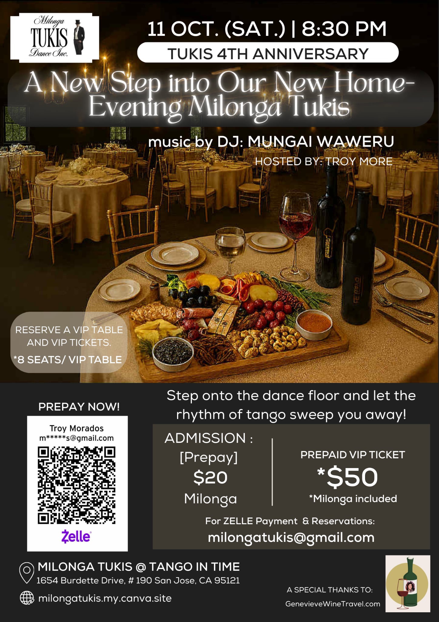 “Milonga Tukis 4 Anniversary” A new Step into a New Home Evening “
