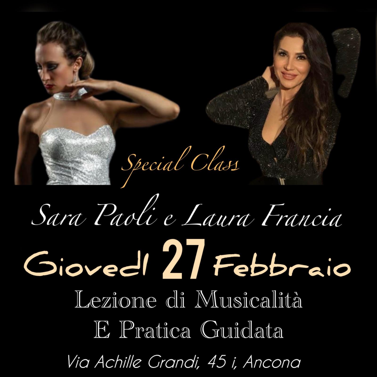 Lezione di musicalità con le maestre Sara Paoli&Laura Francia+pratica guidata.