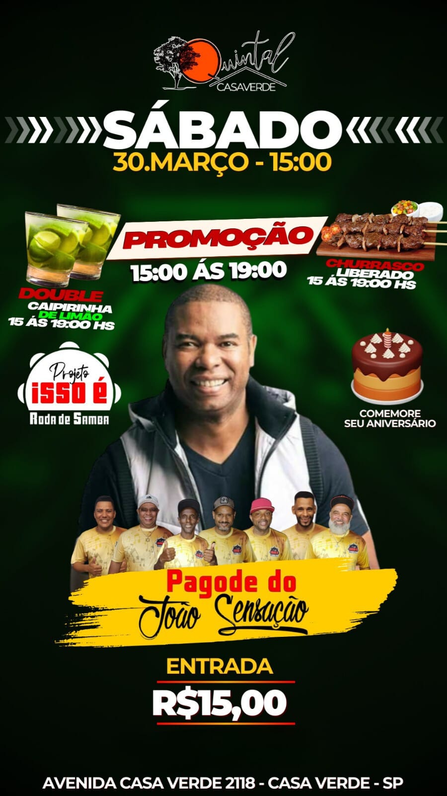 Pagode do João Sensação com Projeto Isso É Roda de Samba