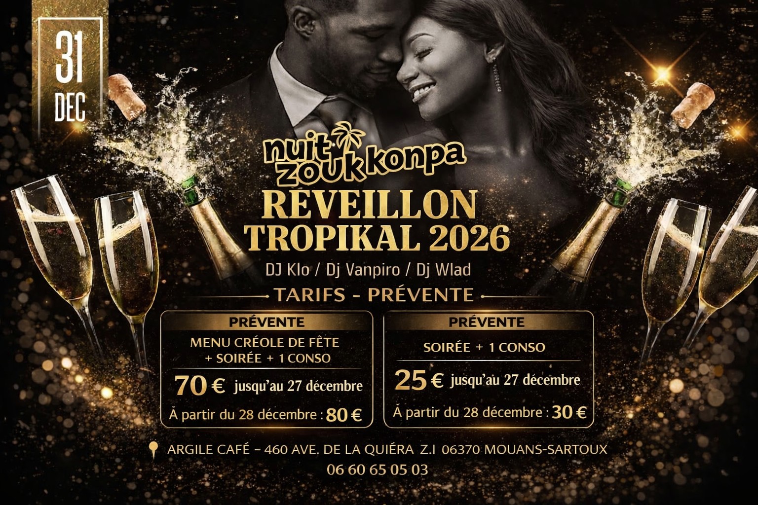 Réveillon Tropikal ⭐ Nuit Zouk Konpa