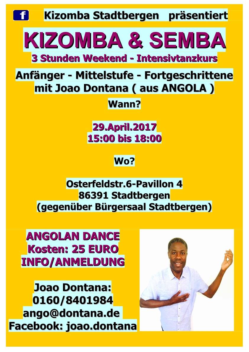 Kizomba & Semba 3 Stunden Weekend-Intensivtanzkurs