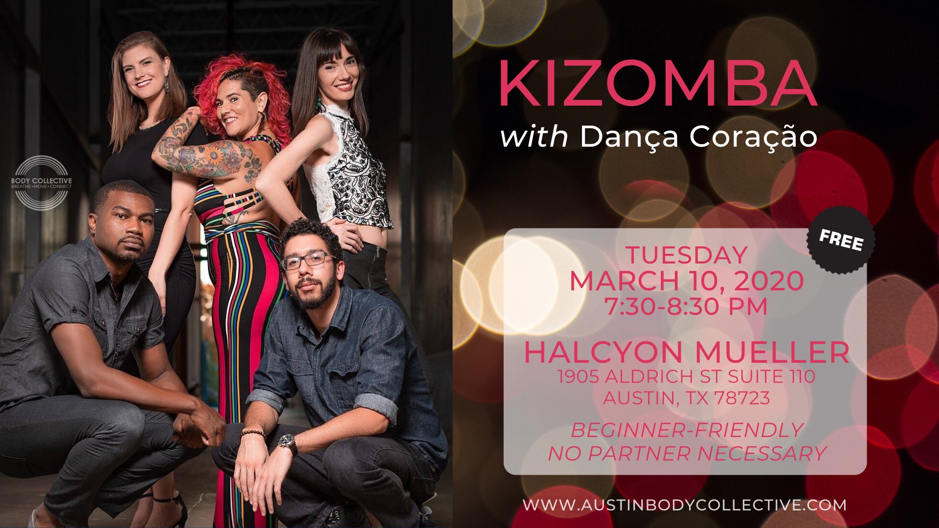 Free Beginner Kizomba with Dança Coração