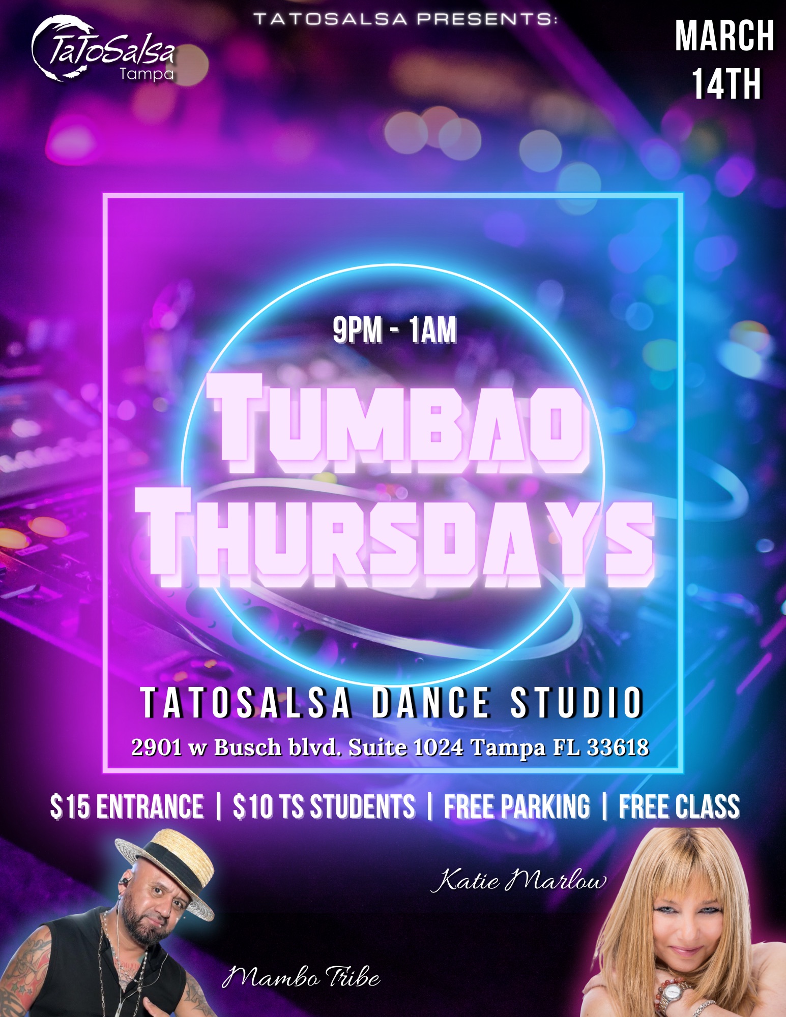 THURSDAY TUMBAO DANCE SOCIAL WITH SPECIAL GUEST KATIE MARLOW