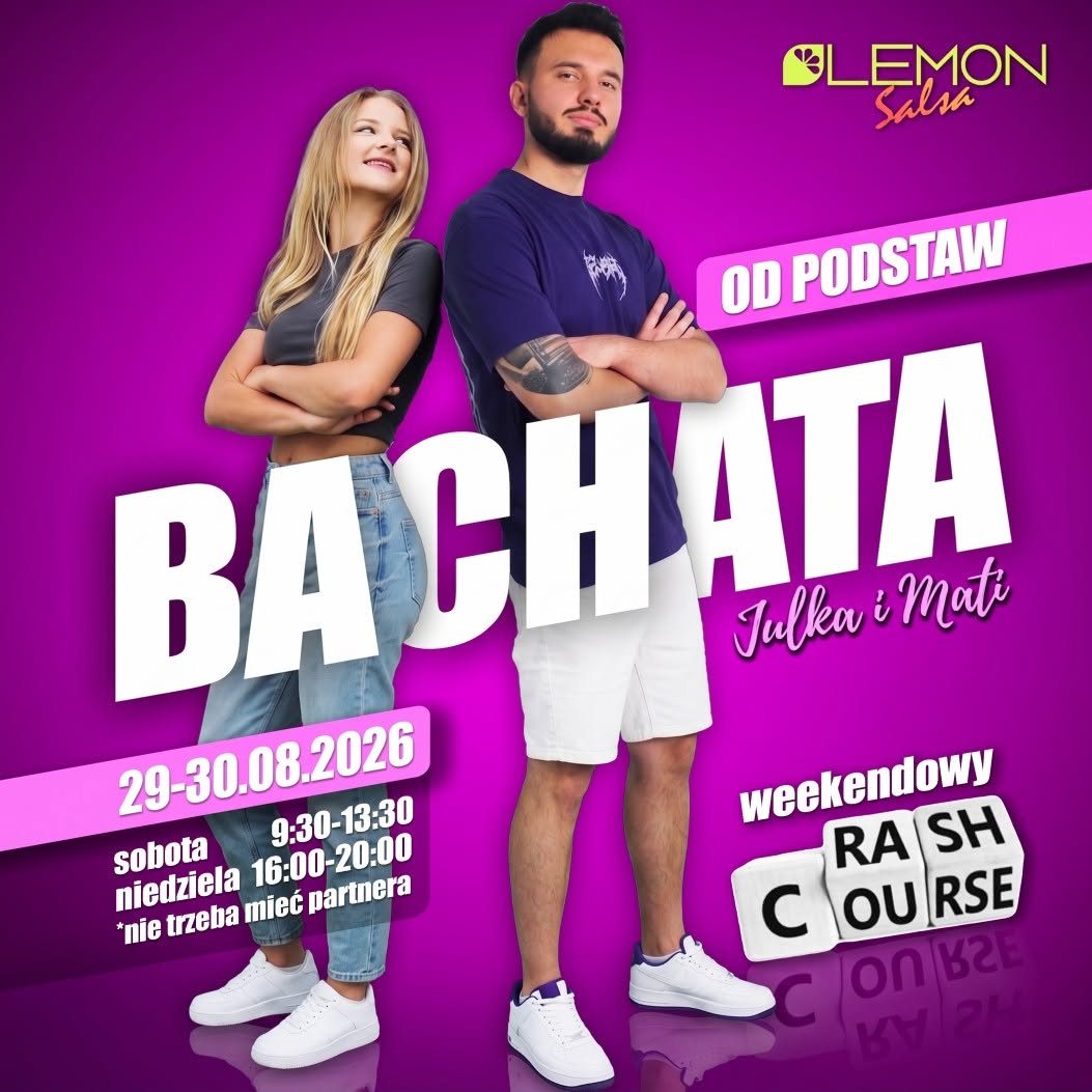BACHATA w Weekend! Kurs od podstaw! Dla singli i par w LEMON Salsa!