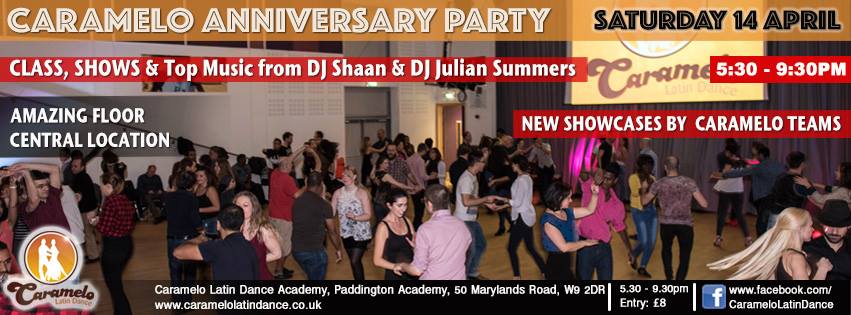 Caramelo Anniversary Party - Saturday 14th April, 5:30pm-9:30pm!