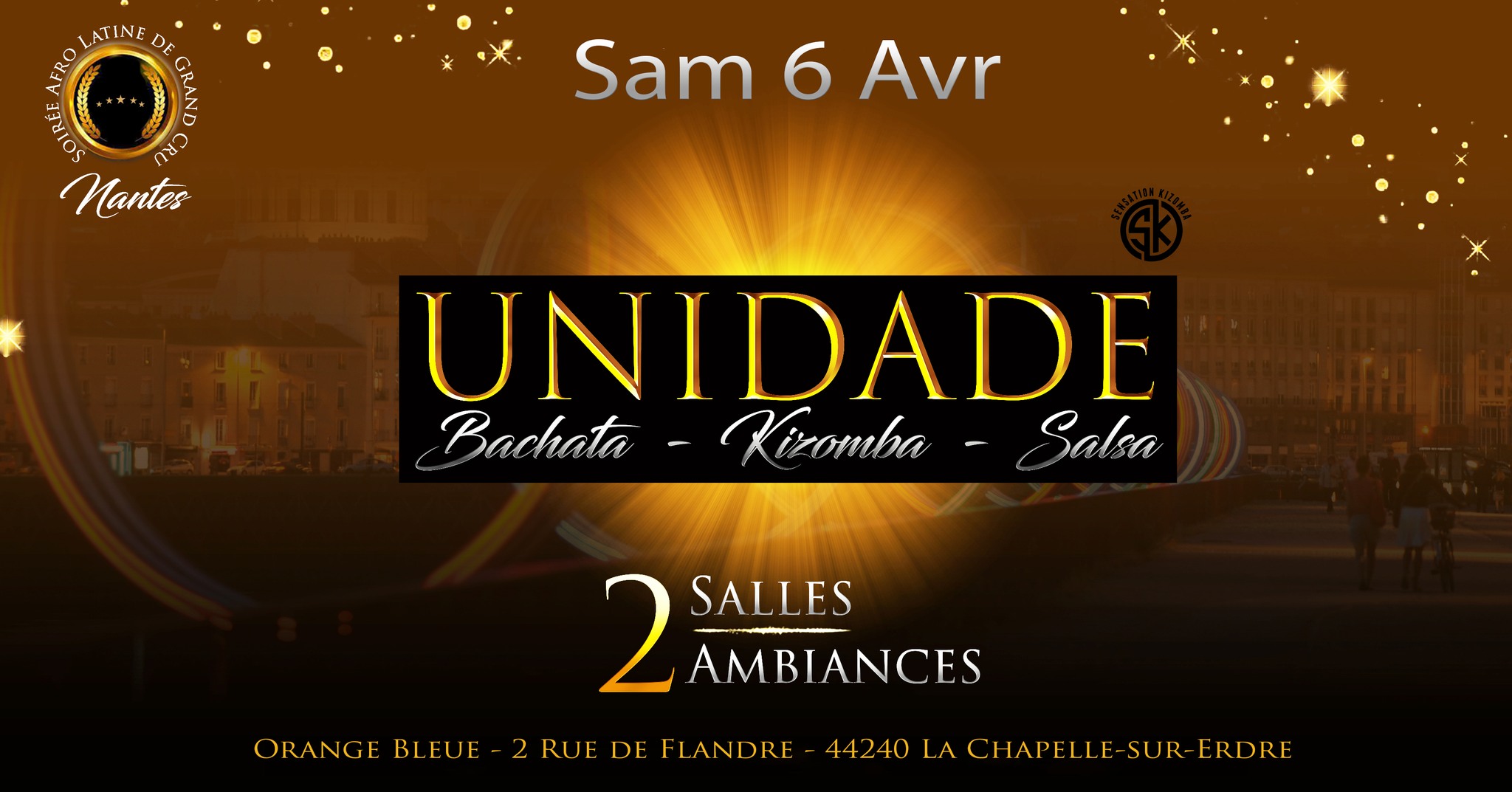 Unidade Nantes - 2 Salles 2 Ambiances - Bachata Kizomba Salsa EDITION BKSC