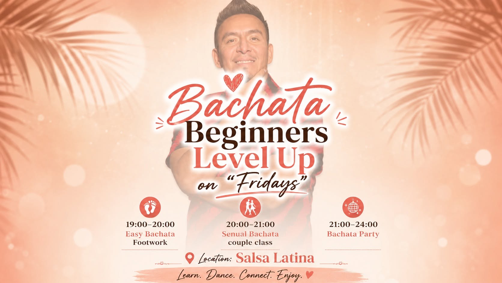Bachata Beginners Level Up on Fridays,All in one day!