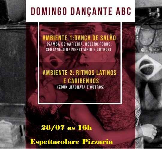 É hojeeeee Domingo Dançante ABC é na Spettacolare Pizzaria