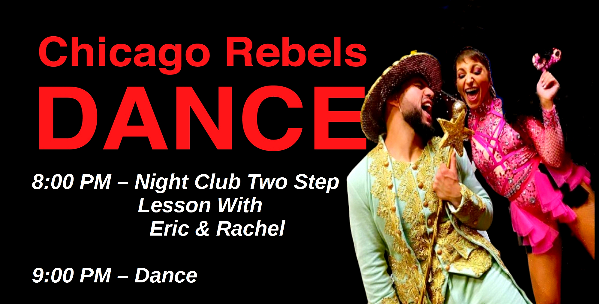 Chicago Rebels Holiday Dance - Eric Nava & Rachel Mecedes Neiswender Teach Night Club Two Step!