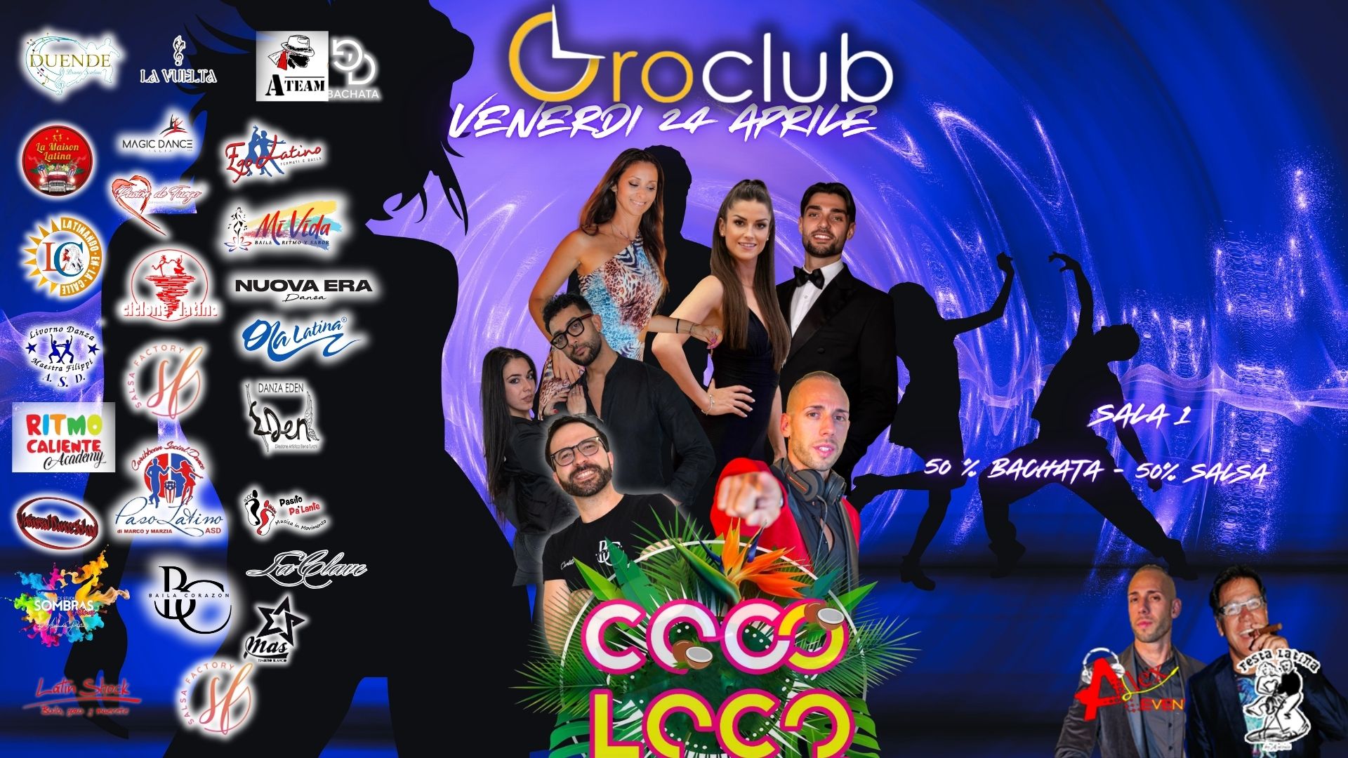 Venerdi 24 Aprile Prefestivo CocoLoco Latino @Oro Club San Miniato