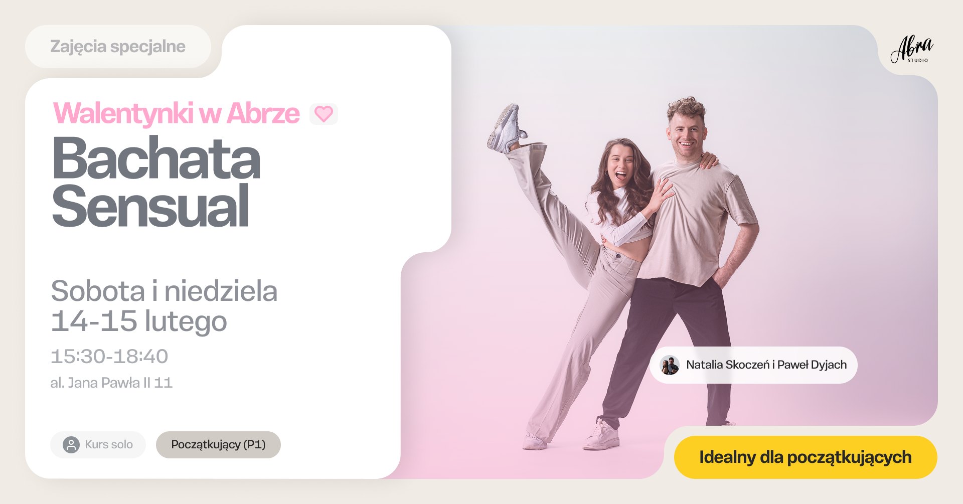 Bachata Sensual z Natalią & Pawłem dla początkujących (P1)