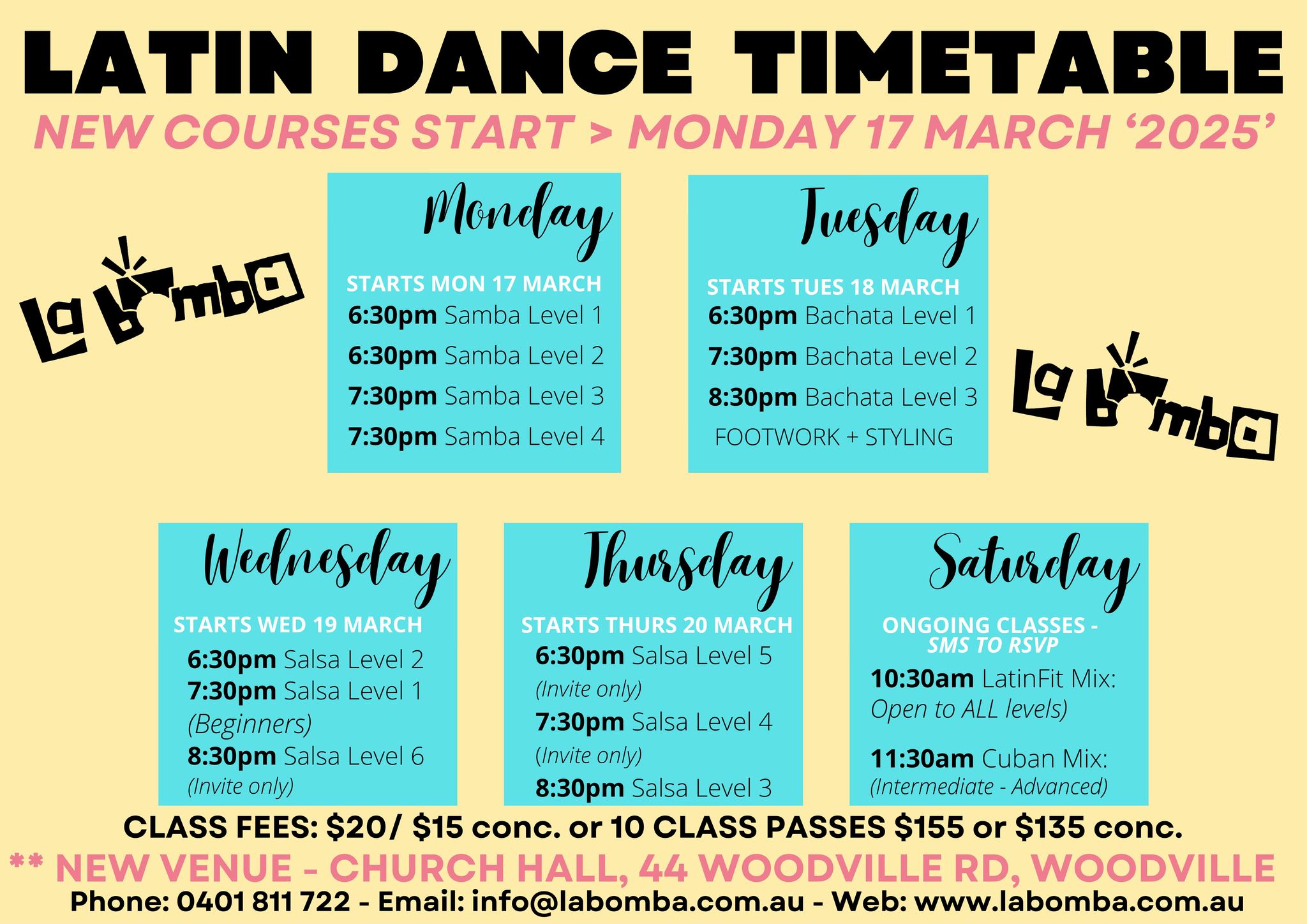 Learn to Dance: Latin + Brazilian styles with La Bomba